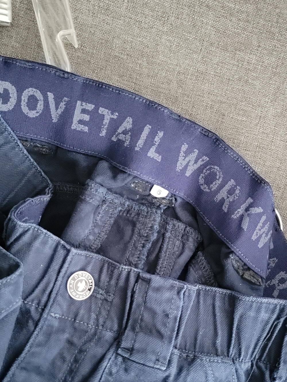Dovetail Workwear Utility Pants Sz 6 Easy Flexible Waistband Multi Pockets - Picture 10 of 14